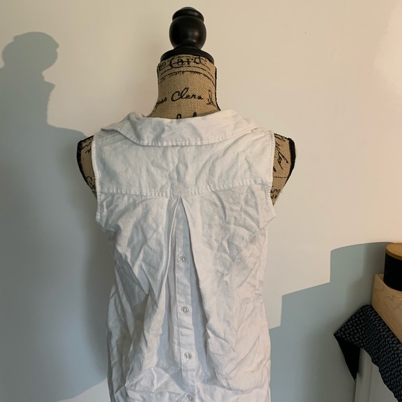 White linen tank top - Picture 3 of 6